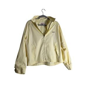 Adult Medium Vintage Campus Le Tigre Jacket Yellow Windbreaker Preppy Golf Norm
